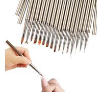 Juego de pinceles de uñas, pinceles de diseño de uñas, juego de pinceles de delineador, pinceles de pintura, no te conformes con cualquier cepillo para polvo, cuenta con un mango ergonómico y cómodo