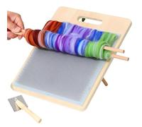 Juego De Pinceles Para Cardar Con Tabla Para Mezclar Lana, Tabla Para Mezclar Lana Con Cepillo Mixto Y 2 Varillas, Para Mezclar Colores, Preparación De Fibras