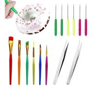 Juego de pinceles para decorar galletas, decoración de pasteles, pinceles de aguja, alicates y pinzas, juego de caramelos para tartas, herramientas de cepillo decoradas