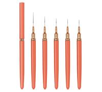 Juego de pinceles para delineador de uñas, pinceles artísticos para líneas largas, bolígrafos de dibujo de 7/9/11/15/25 mm