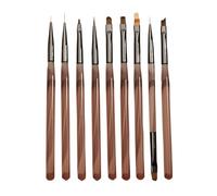 Juego de pinceles para diseño de uñas, 9 unidades, herramientas de punteado de uñas, pincel de pintura de gel, lápiz de dibujo de uñas para uso doméstico en salones