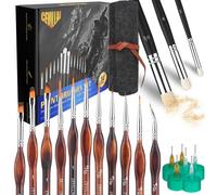 Juego de Pinceles para Pincel Seco en Miniatura, 11 Pinceles Detalles Finos, Juego de Pinceles para Pincel Seco para Modelismo Warhammer 40k, Citadel, Games Workshop, Acrílico