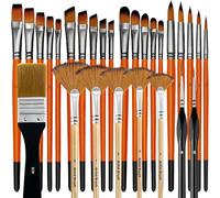 Juego de Pinceles Profesionales Respicefinem 32 Piezas para Pintura de Acuarela y Gouache, Nylon, de Abedul con Filbert, Plano, Angular, Detalle, Fan, Ideal para Artistas Final Selling Points: