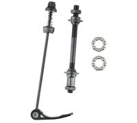 Juego de pinchos de liberación rápida para bicicleta, eje delantero y trasero de acero con rodamientos de cubo de 25 mm para bicicleta de carretera de montaña de 6/7/8 velocidades, negro (trasero)