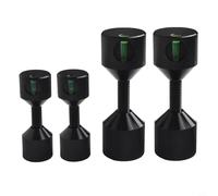 Juego de pines de alineación de brida para bridas de dos agujeros de 1-1/8 pulgadas, pines de posicionamiento de aluminio 6061 con nivel integrado para montaje de tuberías, rojo/negro (negro, 4 piezas