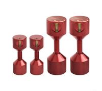 Juego de pines de alineación de brida para bridas de dos agujeros de 1-1/8 pulgadas, pines de posicionamiento de aluminio 6061 con nivel integrado para montaje de tuberías, rojo/negro (rojo, 4 piezas)