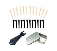 Juego de pines y sillines para puente de guitarra acústica con herramientas de extracción de metal, adecuado para mejorar la resonancia del tono, accesorios profesionales de guitarra