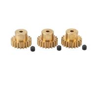 Juego de piñones de cobre RC Motor Gear 20T M0.6, compatible con motores 370, 380 y 390, engranaje metálico de alta resistencia al desgaste para coches RC 1/12 y 1/16, incluye 3