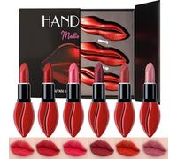 Juego de pintalabios mate de 6 colores, nutritivo y duradero, no se decolora, colores de labios de moda, ricos en color, adecuado para el día a día/fiesta/citas juegos de regalo de maquillaje