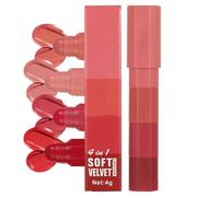 Juego de pintalabios mate,Juegos de pintalabios para mujer | Juego de esmalte de labios | Juego de brillo labial hidratante para mujer, 4 piezas de esmalte labial mate de larga duración, juego de lápi
