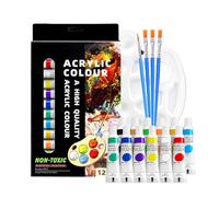 Juego de pintura acuática genérico para viajes, 12 colores Watercolor Kit, portátil Watercolor Palette, Watercolor Kit for Beginners, Sketching Outdoors Watercolor Set for Traveling