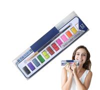 Juego de pintura ad - Pintura de acuarela profesional | Suministros de pintura no tóxica | Obras de arte de metal portátiles min-i Box Painting Art Formate | Set de colores 'agua para ad