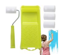 Juego de pintura | Borzen Roller Sets | Cepillo aplicador multifunción con BAC incluido | Herramientas de pintura de pared completas con rodillos de esponja lavables, tanque de PVC para trabajos de