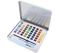 Juego de pintura de acuarela, bloque sólido de 48 colores + caja de lata, pigmento de acuarela para pintura de artistas