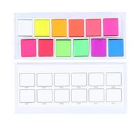 Juego de Pintura de Acuarela de 12 Colores, Media Sartén Fluorescente Neón Sólido Agua Color Artista Suministros para Adultos Niños Principiantes Artistas Profesionales