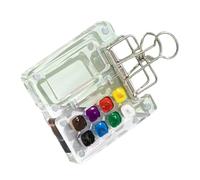 Juego de pintura de acuarela portátil con abrazadera de metal, bandeja de mezcla, suministro de arte para principiantes