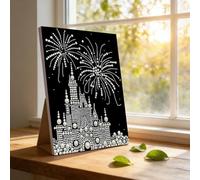 Juego de pintura de cuentas de arte de diamantes, pintura de cuentas de bricolaje con marco de color, juego de pintura de perlas de mar de ensueño para principiantes, cuadro de punto de piedras