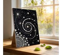 Juego de pintura de cuentas de arte de diamantes, pintura de cuentas de bricolaje con marco de color, juego de pintura de perlas de mar de ensueño para principiantes, cuadro de punto de piedras