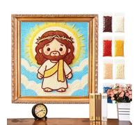 Juego de pintura de diamantes de imitación con diseño de Jesús con fuerte adhesión