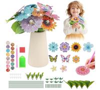 Juego de pintura de diamantes para manualidades para niños, regalos para niñas de 5 a 12 años: kit de pintura de diamantes, ramo de flores, regalos de cumpleaños, juguetes para niñas de 6, 7, 8, 9, 10