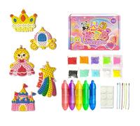 Juego de pintura de piedras preciosas para niños, divertido juego de manualidades educativas, juguete de pintura de puntos para niños, para hacer llaveros, para jugar, educación, hogar, escuela