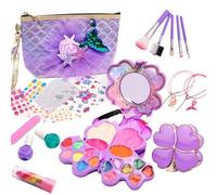 Juego de pintura facial para niños - 26 piezas Cosméticos reales lavables Princesas Juguetes | Kit de Maquillaje para Niñas,Regalo para Niños 3-12 Años Juego de Cuento