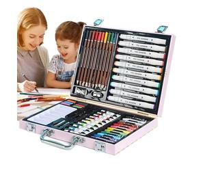Juego De Pintura: Kit Artístico Con Lápices Al Óleo Y Rotuladores Para Niños, Materiales Didácticos Para Manualidades, Materiales Artísticos Colores Brillantes | Para Inspiración Creativa