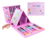 Juego de pintura para niños pequeños - Lápiz de color | Juego para colorear, 208 piezas, suministros portátiles para manualidades, pintura para adultos, para viaje, casa, coche, escritorio, estudio, u