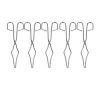 Juego de pinzas de acero inoxidable para crisol, ideales para fundición de metales, fusión de oro y aplicaciones de soldadura y calentamiento en laboratorio. 5 piezas.