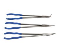 Laser 6684 Long Reach alicates Set - Plata (3 piezas)
