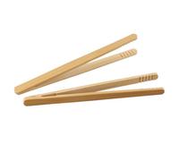 Juego de pinzas de madera para alimentos, 10 piezas para tostadas, ensaladas y té para desayuno, cocina y comedor, madera natural, 18 cm, aptas para lavavajillas (C)