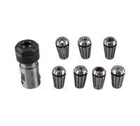 Juego de pinzas de resorte de 7 piezas, varilla de extensión del soporte del eje del motor ER11 de 5 mm Juego de pinzas de resorte ER11 de 1 a 7 mm para aplicaciones de