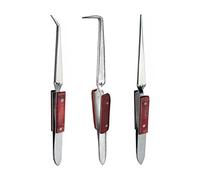 Juego de pinzas de soldadura - Herramientas de agarre de fibra de bloqueo cruzado para electrónica, joyería y reparación de bomba de agua RV - 6.5 pulgadas, 45° y recto + pinzas de soldadura en ángulo