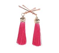 Juego de pinzas for pezones de metal de 4 colores con borlas, pinzas for pezones de mujer de oro rosa, juguetes sexuales de esclavitud for mujeres(Rose)