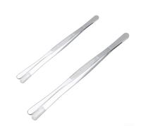 Juego de pinzas para barbacoa, 2 piezas de acero inoxidable grado 430 para asar al aire libre, cocinar en interiores, hamburguesas, voltear filetes, servir aperitivos (A)