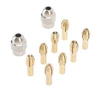Juego de Pinzas para Brocas de Herramientas Rotativas, 10 Piezas Juego de Pinzas para Portabrocas de Cobre Fino Amoladora Eléctrica Mini Juegos de Repuesto de Portabrocas de
