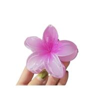 Juego de pinzas para el pelo con diseño de flor de huevo, estilo bohemio, para vacaciones en la playa (rosa)