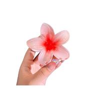 Juego de pinzas para el pelo con diseño de flor de huevo, estilo bohemio, para vacaciones en la playa, color rosa