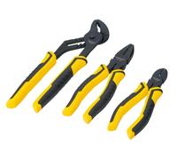 STANLEY STHT0-74471 - Juego de Alicates Control Grip, incluye alicate universal, corte diagonal y cremallera