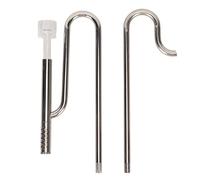 Juego de Pipa de Lirio de Vidrio Acuático con Entrada y Salida de Lirio, Skimmer de Superficie de Lirio, Salida de Entrada de Acero Inoxidable con Soporte Acrílico para Filtro (Entrada de Agua de 16