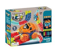 Juego de pista de carreras para niños, vehículo interactivo con iluminación LED, coche de juguete educativo, para salón, dormitorio, actividad familiar, guardería, preescolar, guardería, escuela