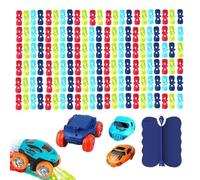 Juego De Pista De Carreras para Niños | Vehículo LED Interactivo | Juguetes De Vehículos Pequeños | para Sala Dormitorio Actividad Familiar Fiesta Preescolar Escuela Educación En Casa