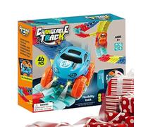 Juego de pista de coches para niños, vehículo de luz educativo, juguete para niños STEM, para sala de estar, dormitorio, actividad familiar, regalo de fiesta, guardería, preescolar, educación en el