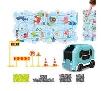 Juego De Pista De Juguete de Coche con Puzle y Pistas | De Carril De Automóviles Para Niños Y Niñas De 3 A 6 Años Para Casa Y Jardín