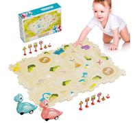 Juego De Pista Puzzle Para Coches Juguete,Juguete Educativo STEM,Juego Con Pista Puzzle Para Coches Dinosaurio - Para Casa Guardería Escuela Infantil Playroom Regalo Cumpleaños Navidad