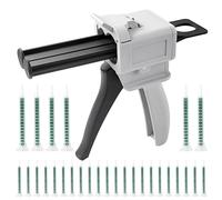 Juego de Pistola de Pegamento, Pistola de Pegamento Hebilla Metálica, con 50 Piezas Tubo de Mezcla: F08, 1:1 Glue Gun 50ML, AB Pistola Pegamento (50ML)