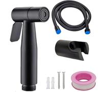 Juego De Pistola Rociadora De Bidé Negro Mate - Cabezal De Ducha Ajustable para Higiene Personal Y Limpieza del Baño