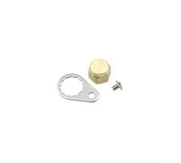 Juego de placa de bloqueo de tuerca de mango de carrete de cebo, piezas de reparación de tornillo de metal para Daiwa para carretes abu García, azul y negro (oro claro derecho)