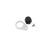 Juego de placas de bloqueo de tuerca de mango de carrete de cebo de aluminio anticorrosión piezas de fijación para Daiwa para abu Garcia carrete negro oro (negro izquierdo)