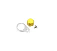 Juego de placas de bloqueo de tuerca de mango de carrete de cebo de aluminio anticorrosión piezas de fijación para Daiwa para abu Garcia carrete negro oro (oro izquierda)